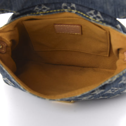 Louis Vuitton Monogram Denim Mini Pleaty Blue 5 of 9