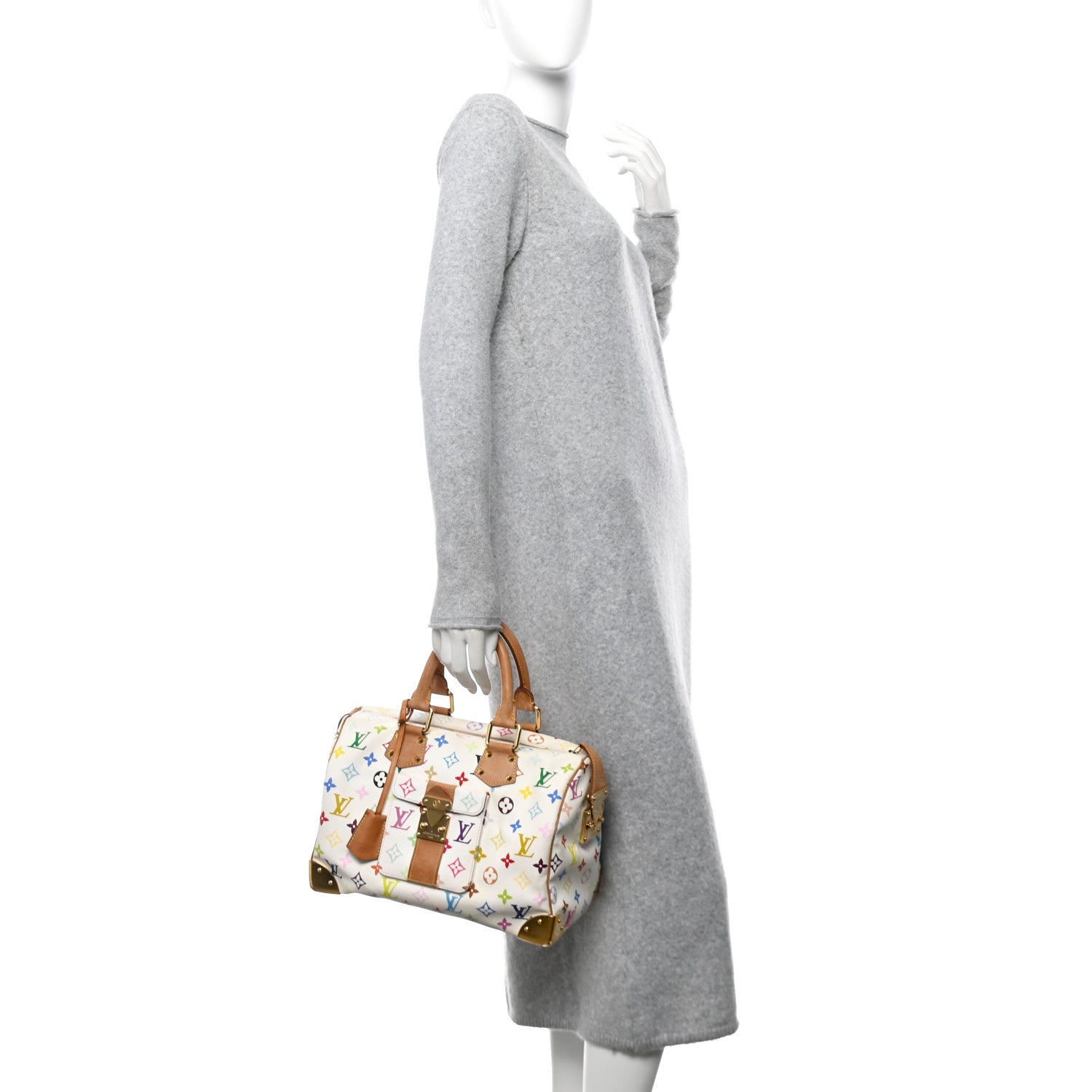 Louis Vuitton Monogram Multicolor Speedy 30 White 2 of 11