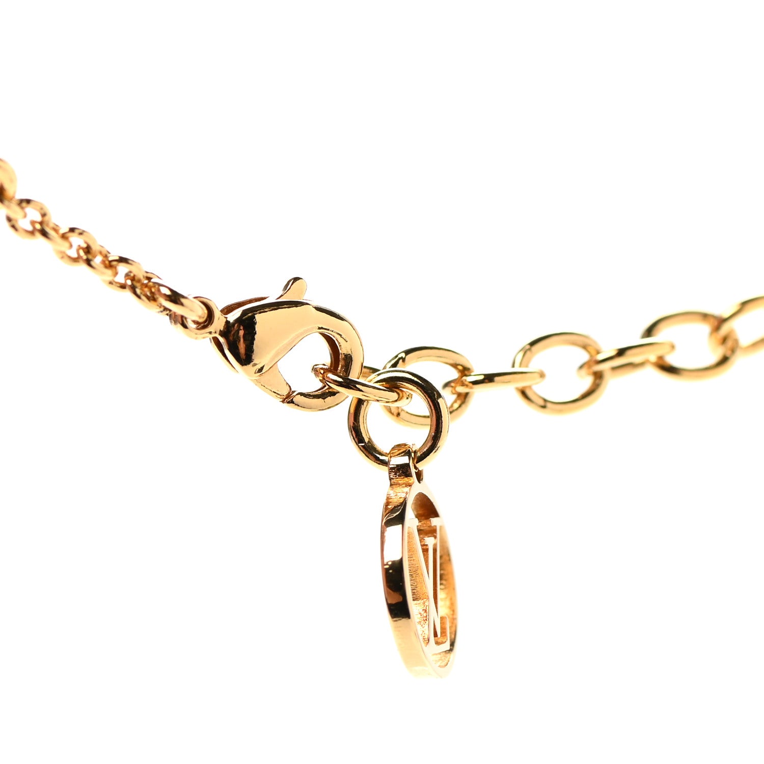 Louis Vuitton Essential V Necklace Gold 5 of 8