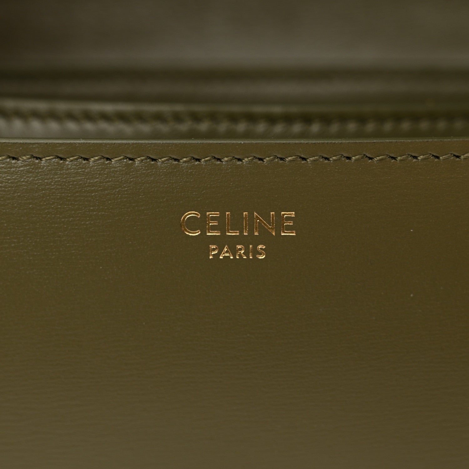 Celine Box Calfskin Small Classic Box Flap Bag Army Green 6 of 11