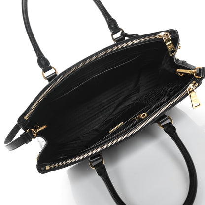 Prada Saffiano Medium Galleria Double Zip Tote Black 6 of 9