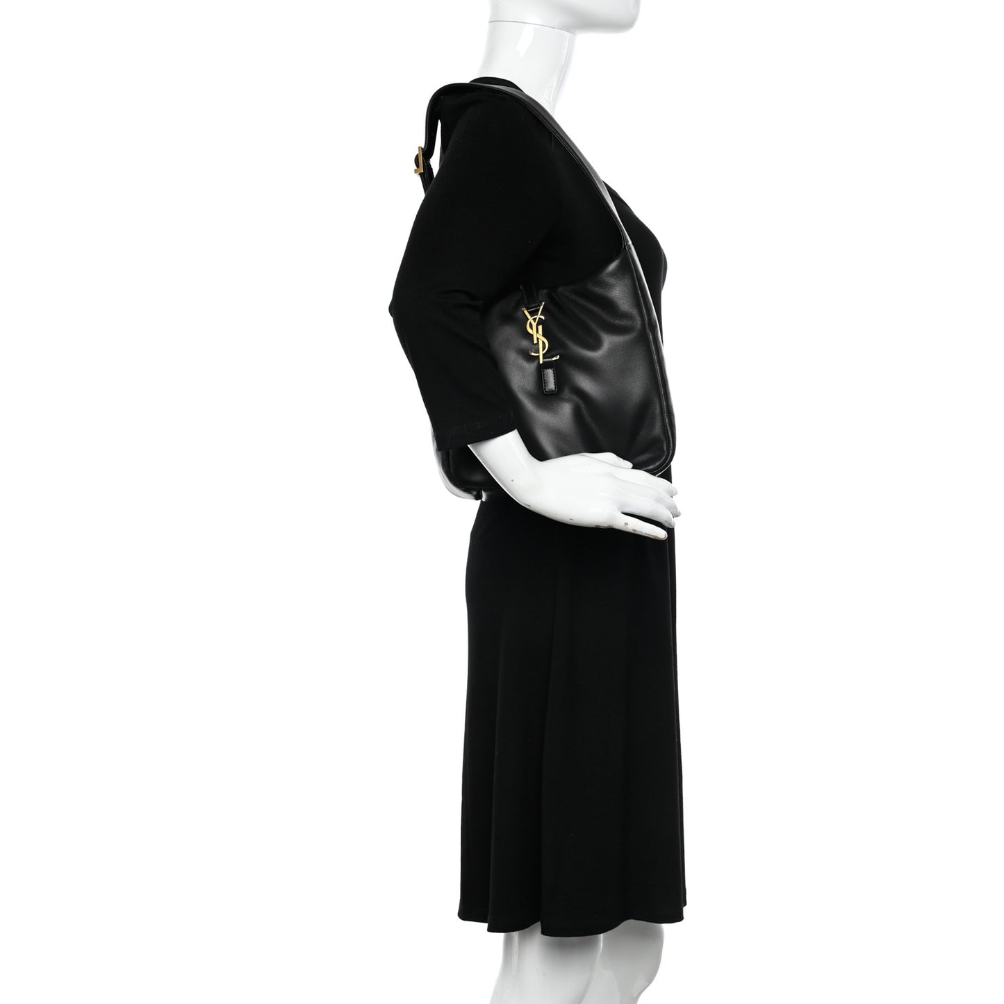 Padded Lambskin Small Le 5 A 7 Supple Hobo Black