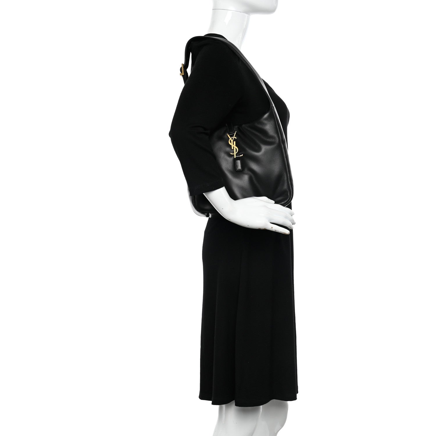 Saint Laurent Padded Lambskin Small Le 5 A 7 Supple Hobo Black 2 of 10