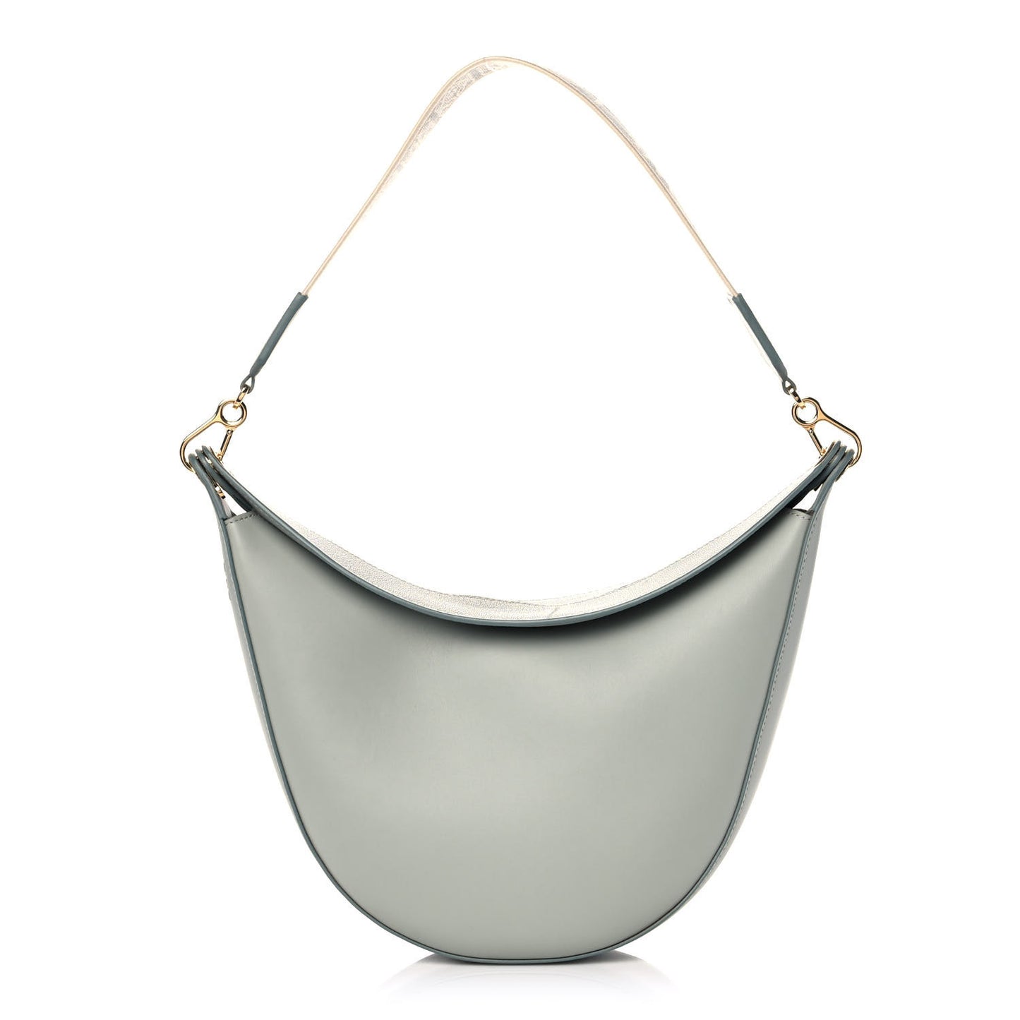 Satin Calfskin Jacquard Luna Bag Ash Grey