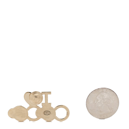 Chanel Metal Resin Pearl I Love Coco Brooch Gold Brown Pink 2 of 4