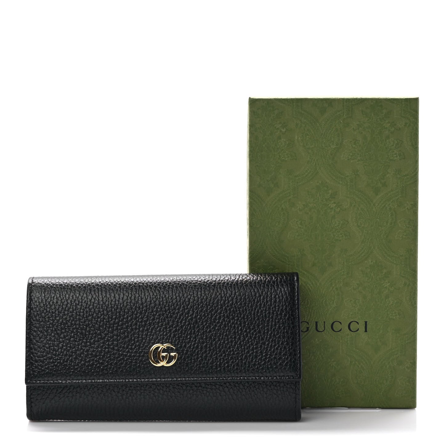 Dollar Calfskin GG Marmont Continental Wallet Black