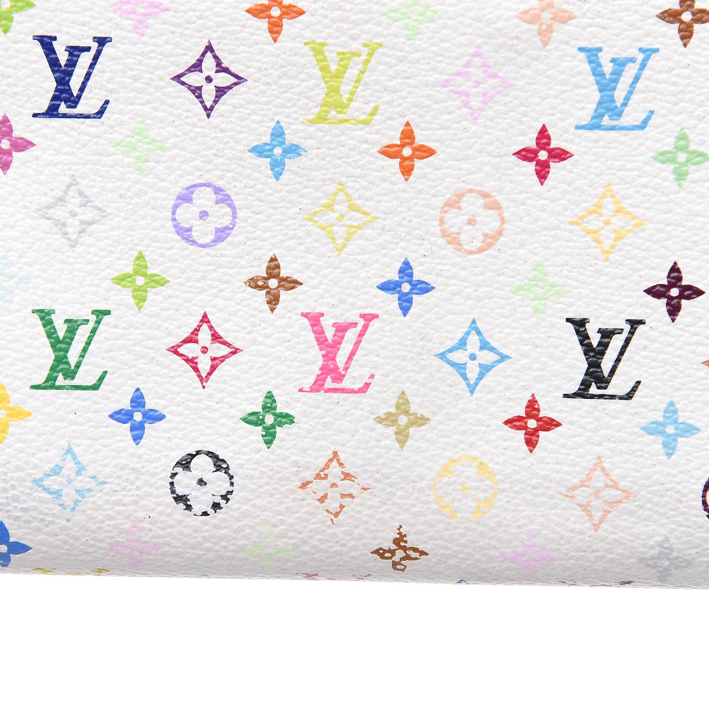 Monogram Multicolor Zippy Wallet White Litchi