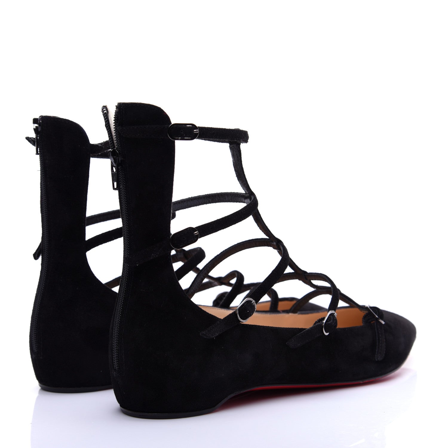 Christian Louboutin Veau Velours Toerless Muse Ballerina Flats 35.5 Black 3 of 12