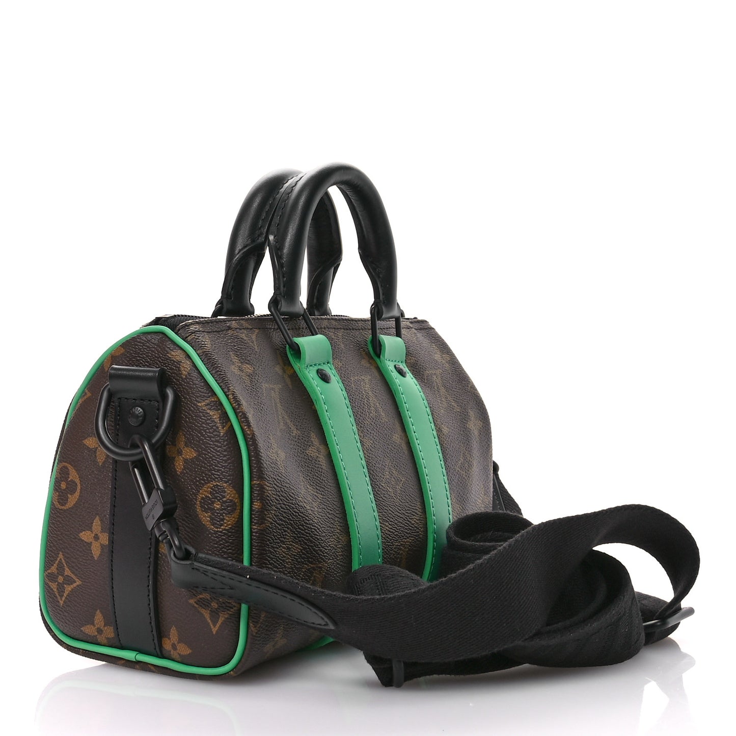 Monogram Macassar Keepall Bandouliere 25 Minty Green