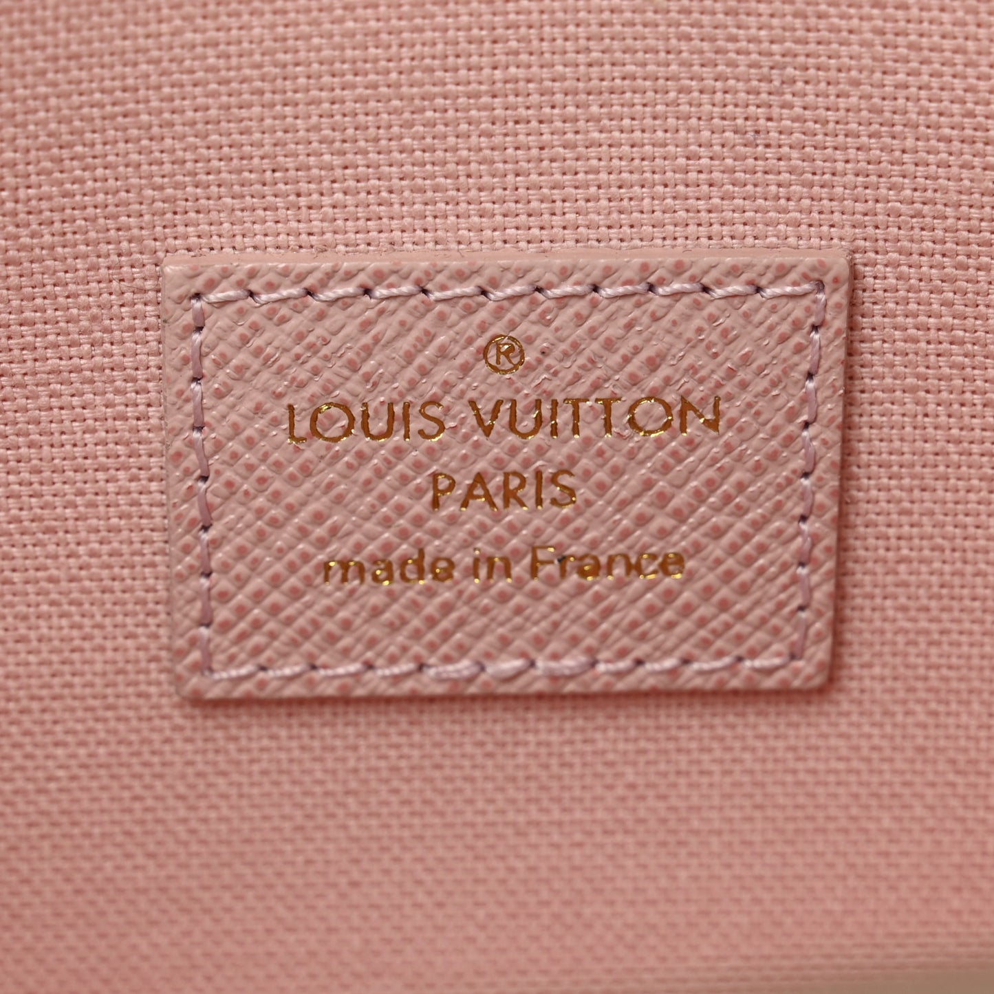 Damier Azur Pochette Felicie Chain Wallet Rose Ballerine