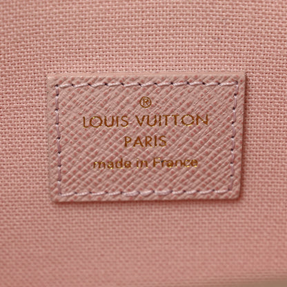 Louis Vuitton Damier Azur Pochette Felicie Chain Wallet Rose Ballerine 7 of 11