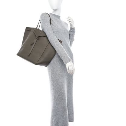 Celine Soft Grained Calfskin Small Belt Cabas Phantom Grey 2 of 8