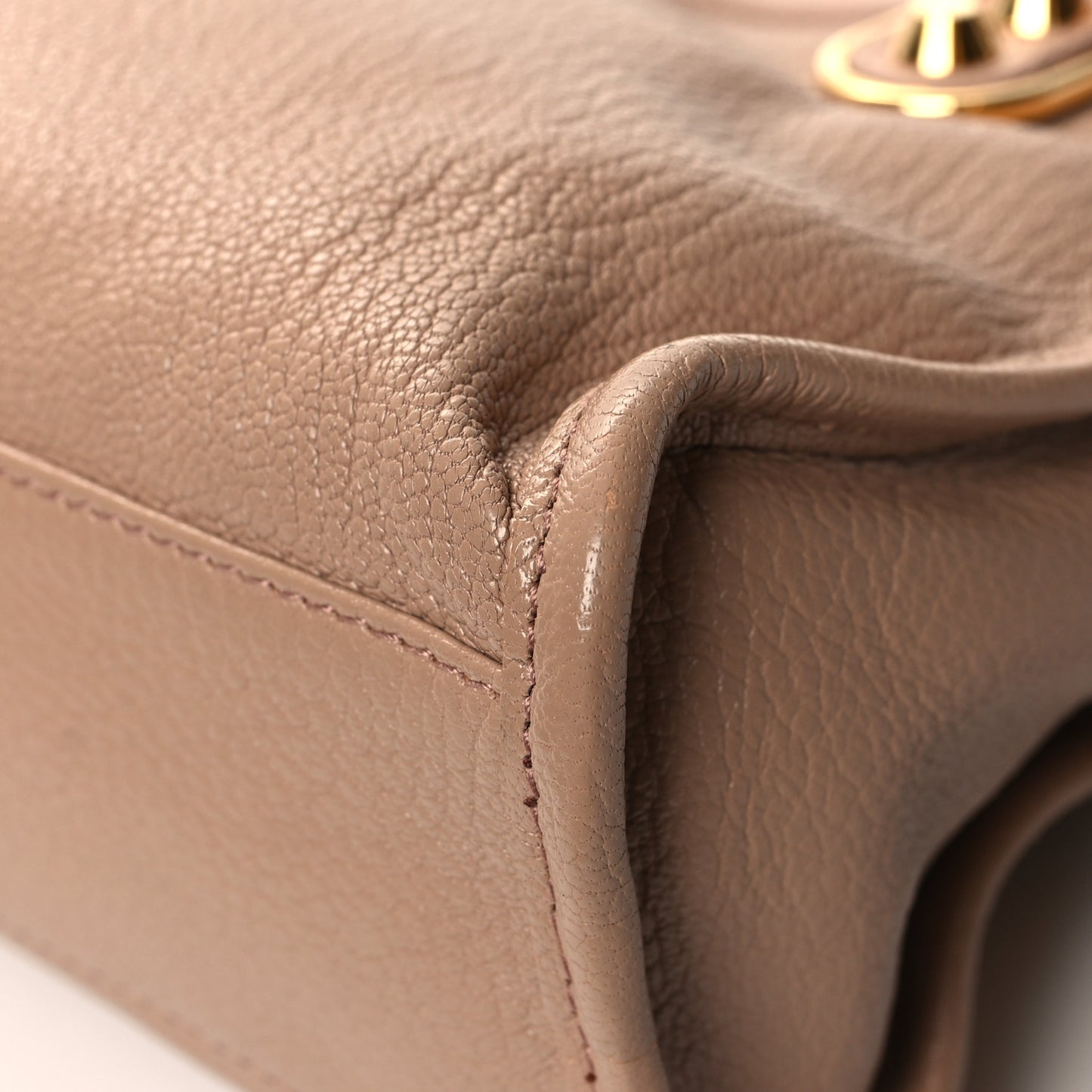 Chevre Gold Metallic Edge Hardware Mini City Rose Des Sables