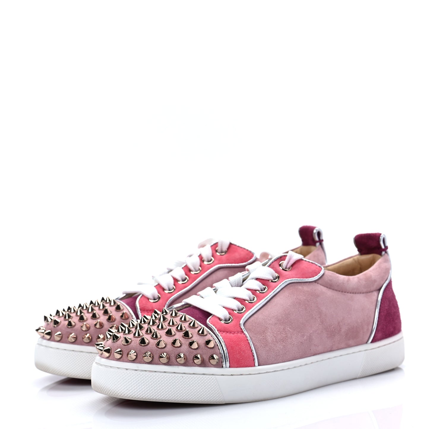 Veau Velours Calfskin Spikes Womens Vieira Flat Sneakers 37 Multicolor