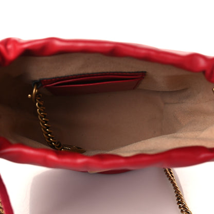 Gucci Calfskin Matelasse Mini GG Marmont 2.0 Bucket Bag Hibiscus Red 5 of 11