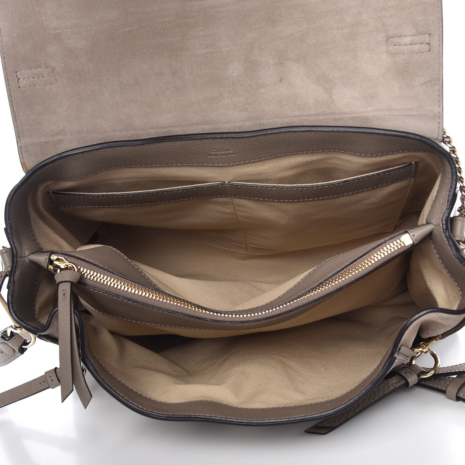 Chloe Calfskin Medium Faye Day Shoulder Bag Motty Grey 6 of 11