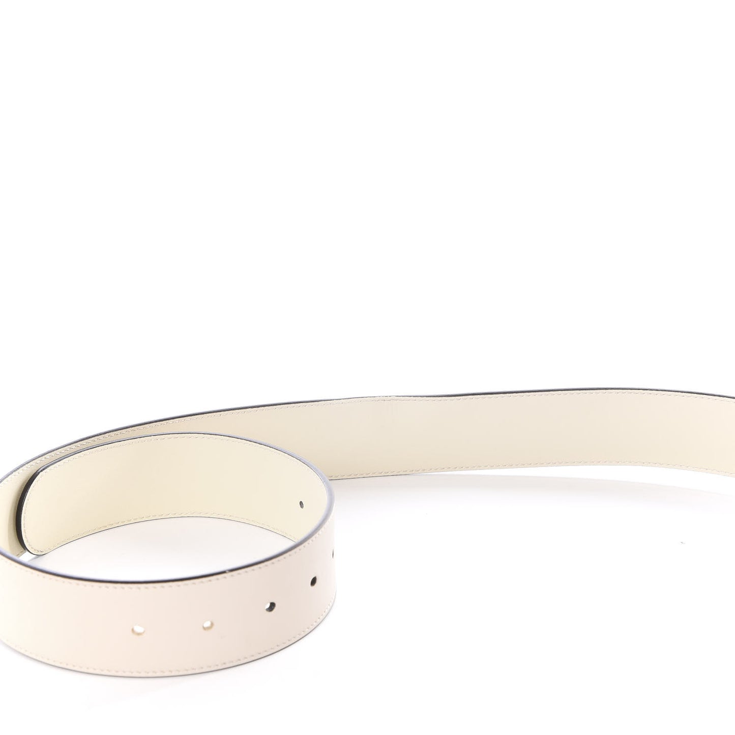Calfskin Double G 40mm Belt 85 34 Mystic White