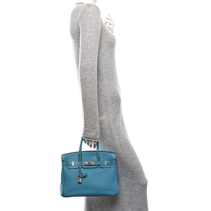 Hermes Togo Birkin 30 Blue Jean 2 of 10
