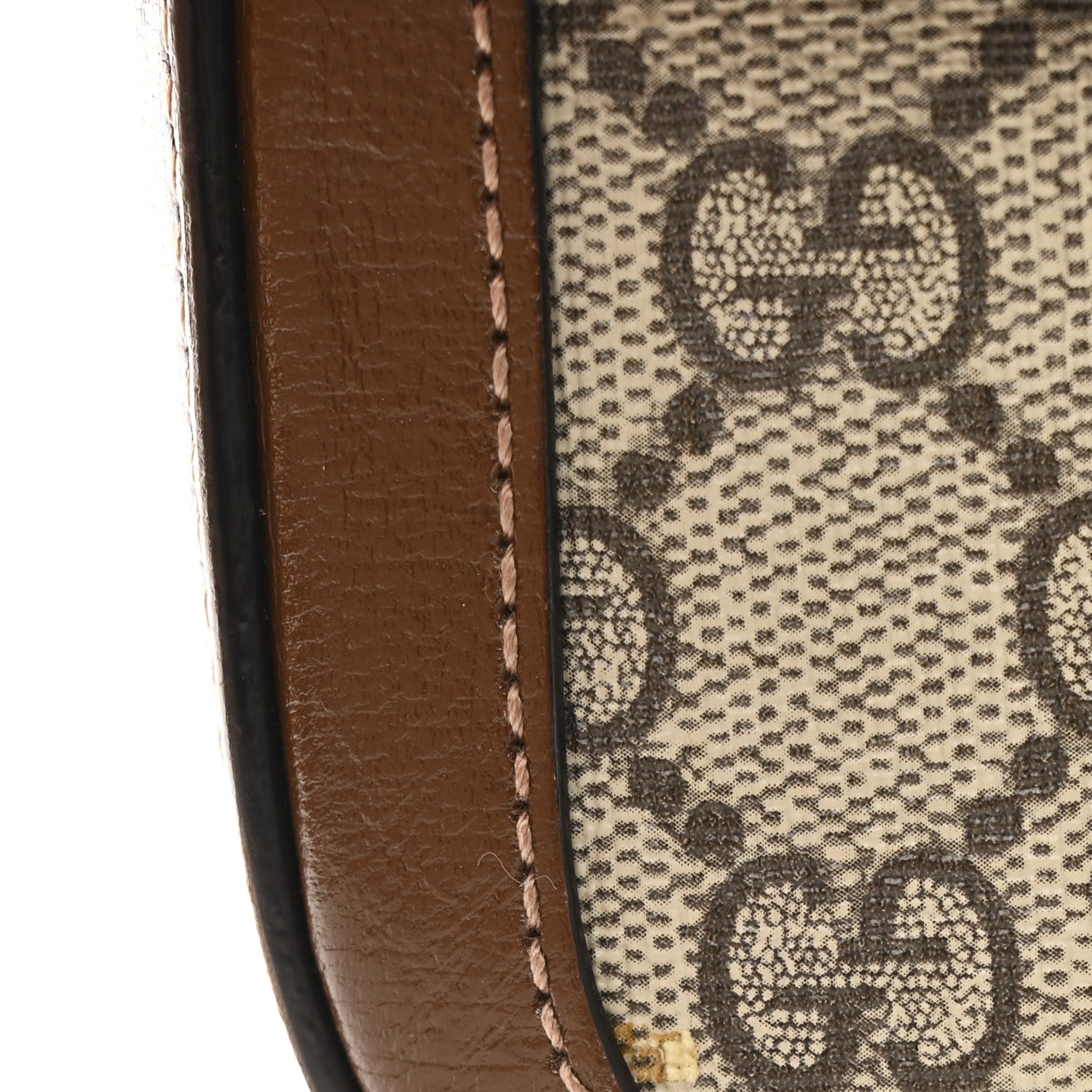 Gucci GG Supreme Monogram Web Mini Horsebit 1955 Shoulder Bag Beige Brown Sugar 14 of 15