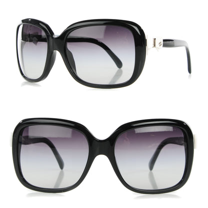 Chanel CC Bow Sunglasses 5171 Black White 1 of 7