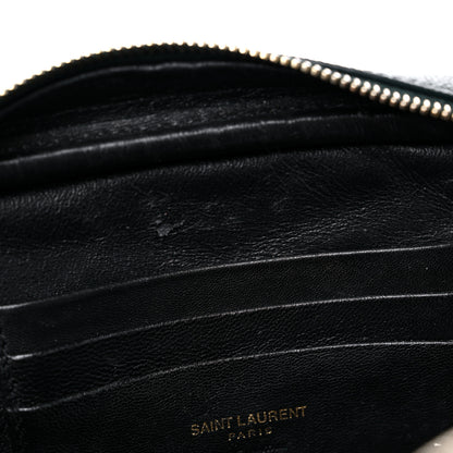 Saint Laurent Grain De Poudre Matelasse Monogram Mini Lou Camera Bag New Vert Fonce 10 of 12
