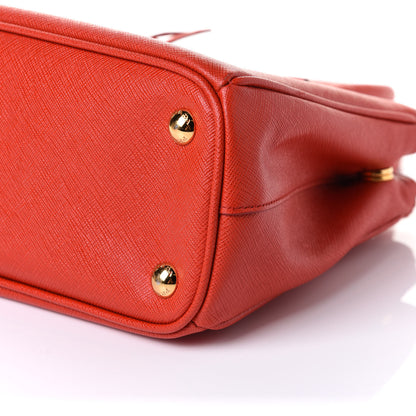 Prada Saffiano Small Galleria Double Zip Tote Fuoco 10 of 10