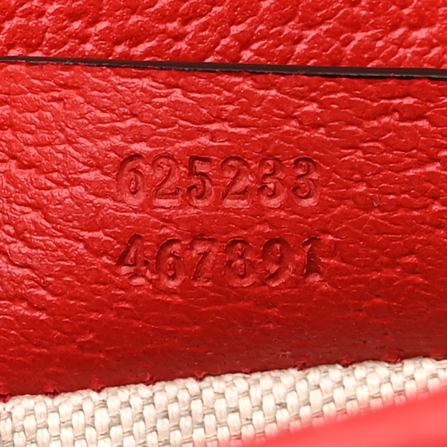 Gucci GG Supreme Monogram Apple Interlocking G Belt Bag Beige Multicolor Lobster Red 8 of 13