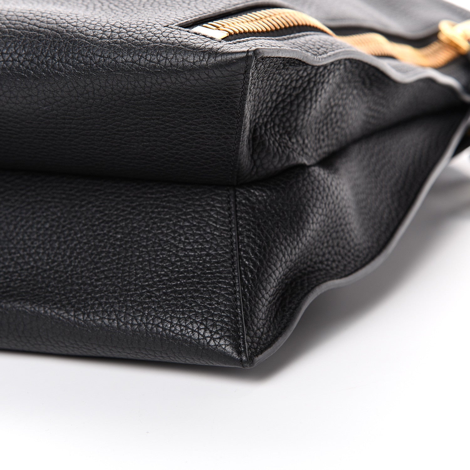 Tom Ford Pebbled Calfskin Small Alix Padlock Zip Hobo Bag Black 9 of 10
