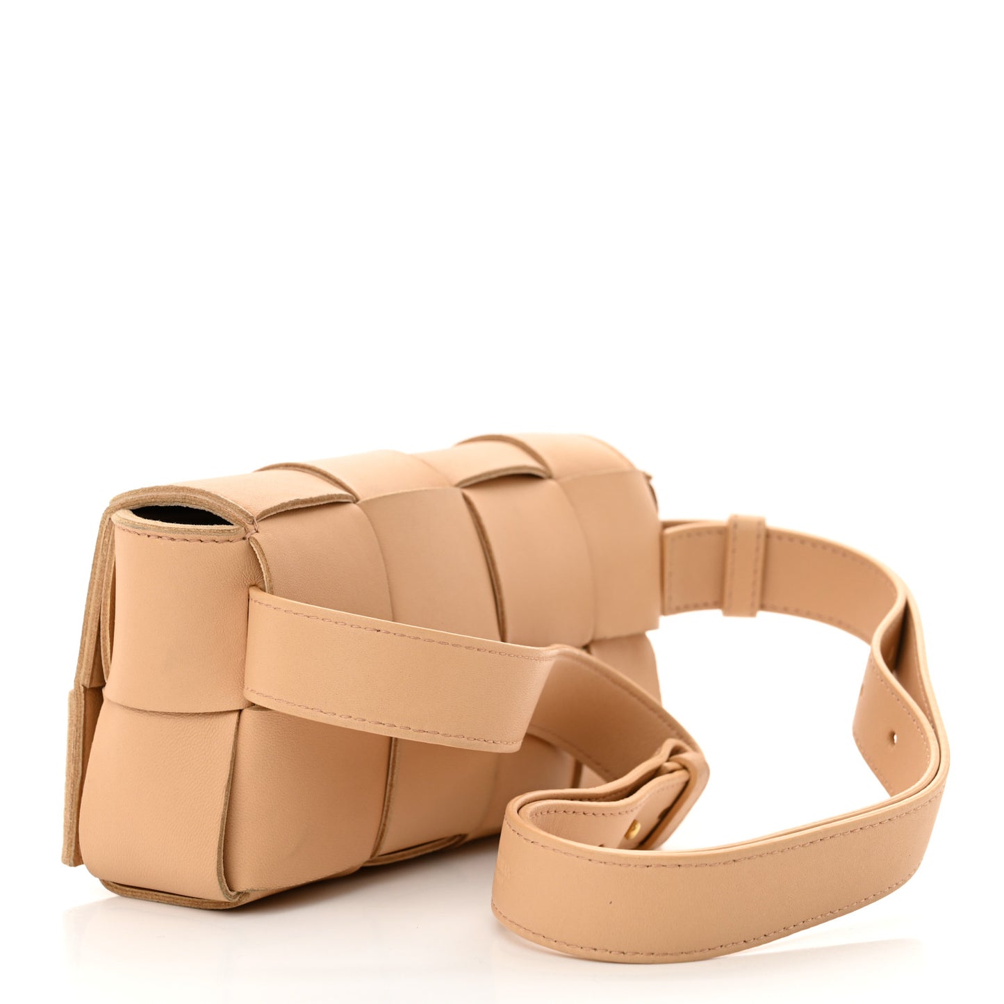 Nappa Maxi Intreccio The Belt Cassette Bag Almond