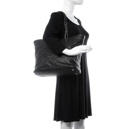 Chanel Grained Calfskin Quilted Small Daily Shopping Tote Black 12 of 23