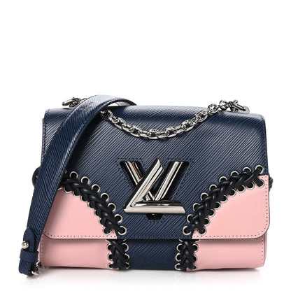 Louis Vuitton Epi Braided Twist Shoulder Bag MM Navy Rose Ballerine 1 of 11