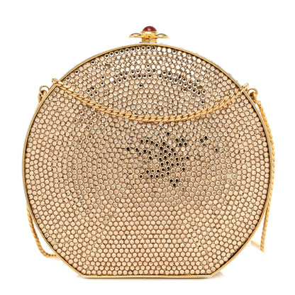 Judith Leiber Swarovski Crystal Minaudiere Clutch Gold 2 of 11