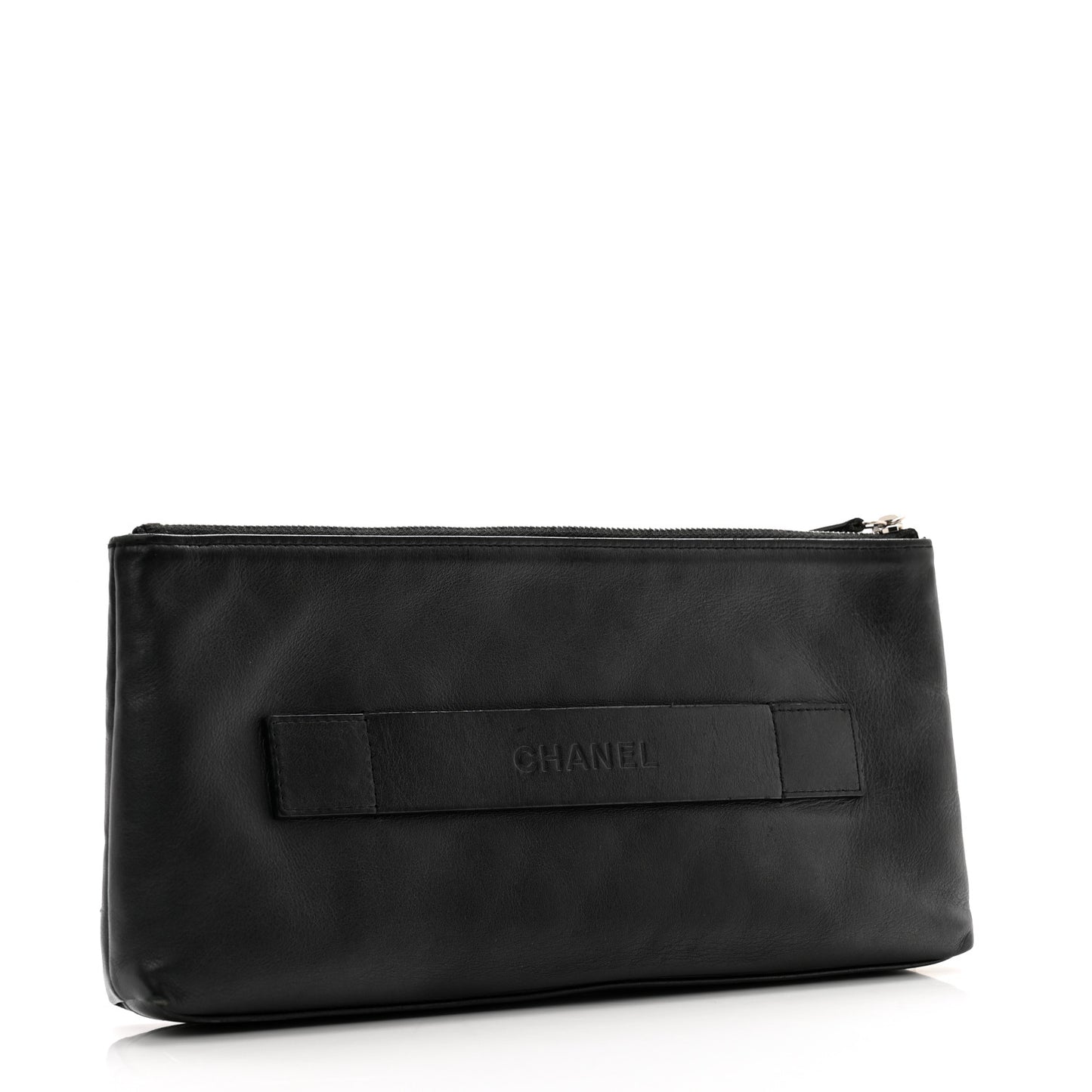 Metallic Calfskin Keyboard Pouch Black