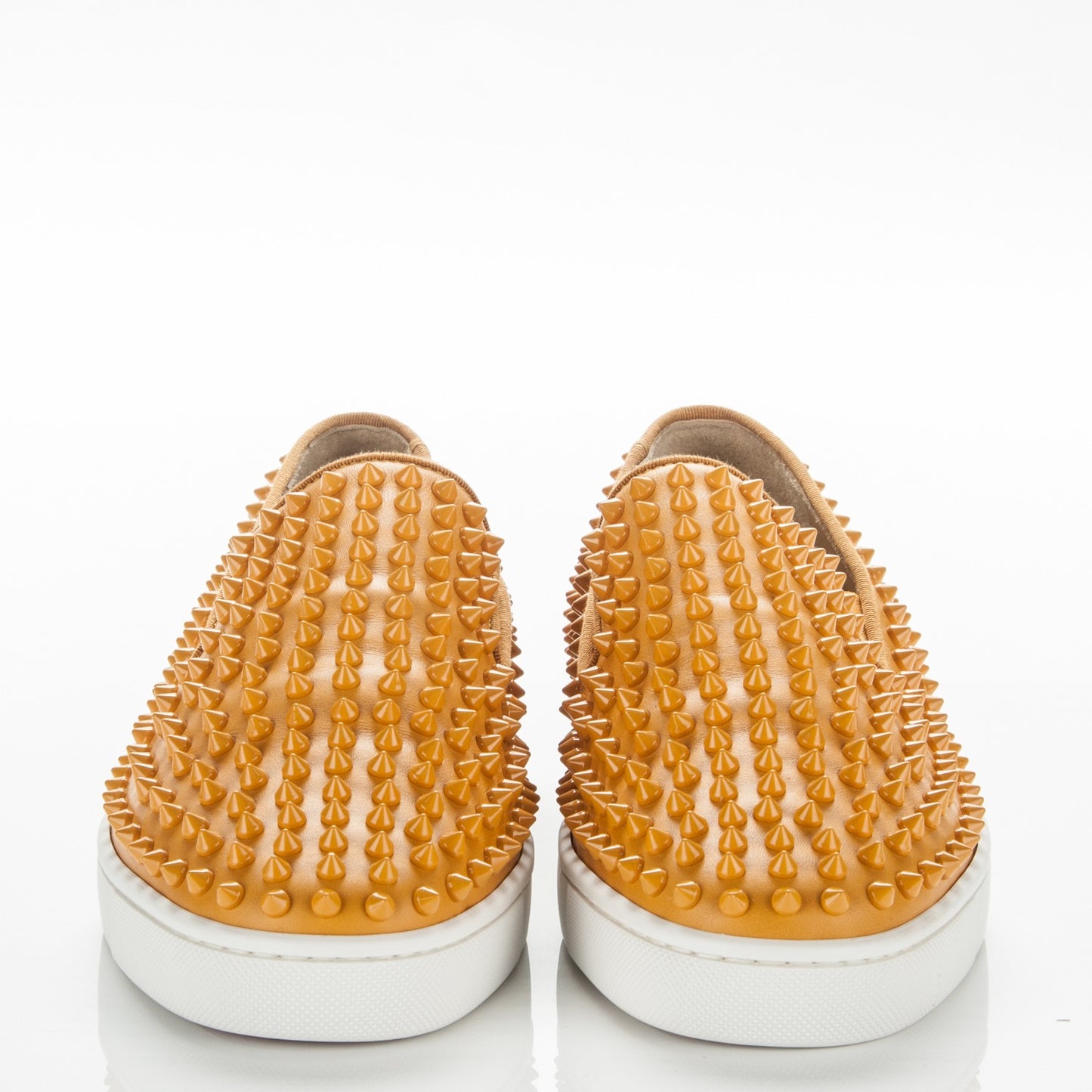 Mens Calfskin Spikes Roller Boat Flat 41 Full Moon