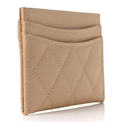 Chanel Caviar Quilted Card Holder Beige 3 of 11