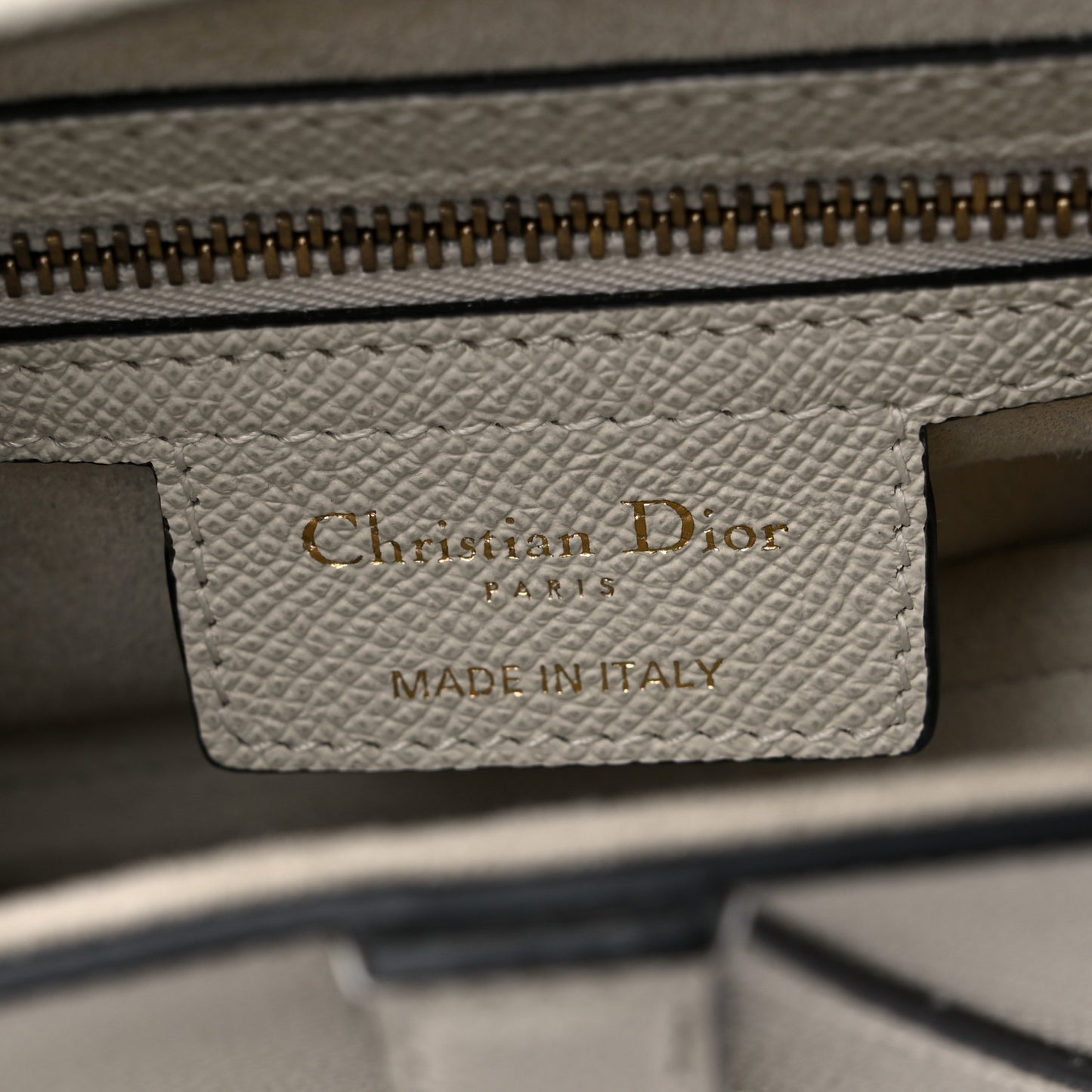 Grained Calfskin Saddle Bag White