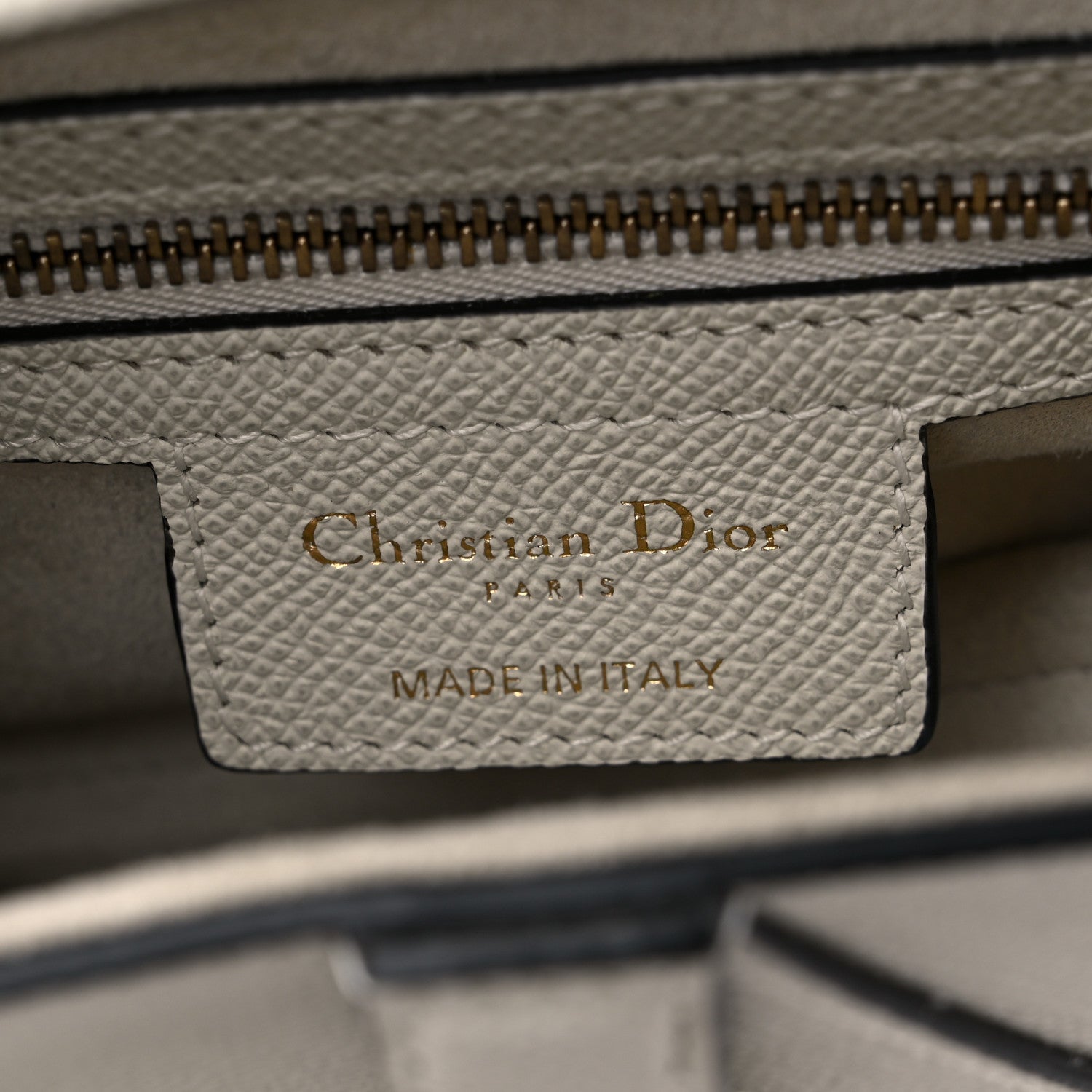 Christian Dior Grained Calfskin Saddle Bag White 6 of 10