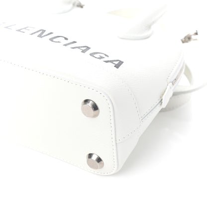 Balenciaga Grained Calfskin XXS Ville Top Handle Bag White Black 8 of 8