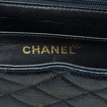 Chanel Caviar Quilted Jumbo Single Flap Blue 7 of 13