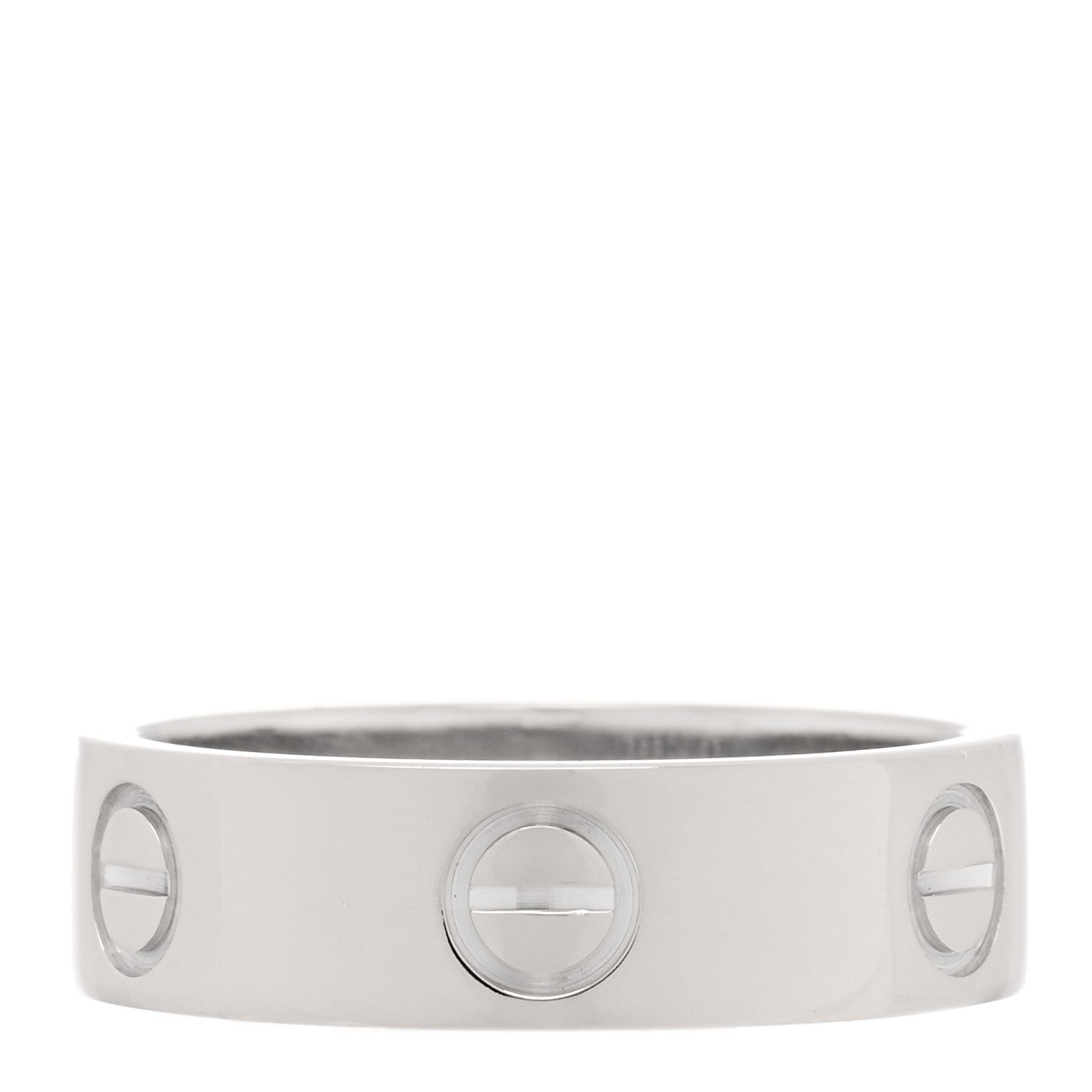Cartier 18K White Gold 5.5mm LOVE Ring 53 6.25 1 of 4