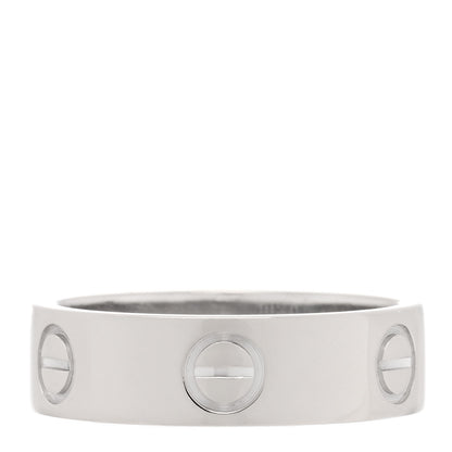 Cartier 18K White Gold 5.5mm LOVE Ring 53 6.25 1 of 4