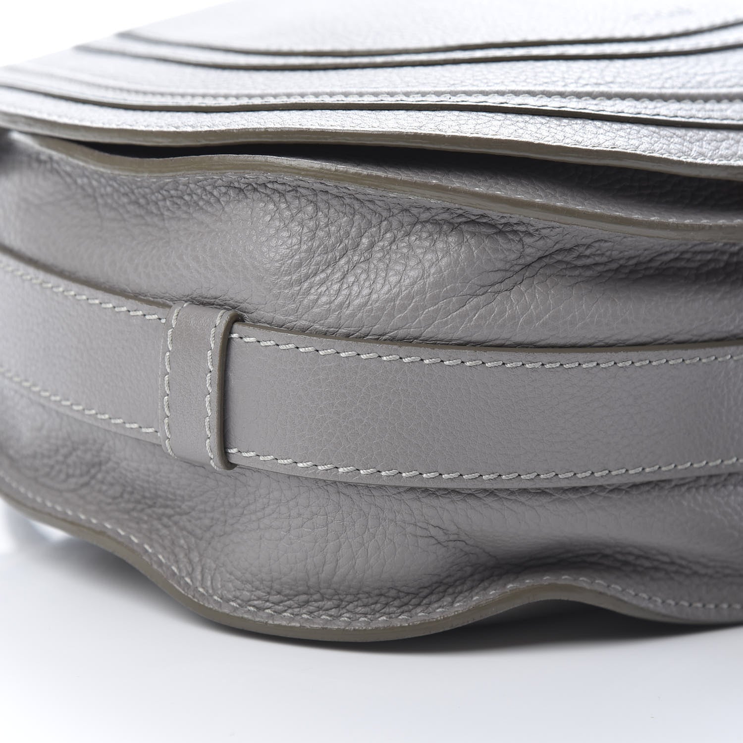 Chloe Calfskin Medium Marcie Round Crossbody Bag Cashmere Grey 10 of 18