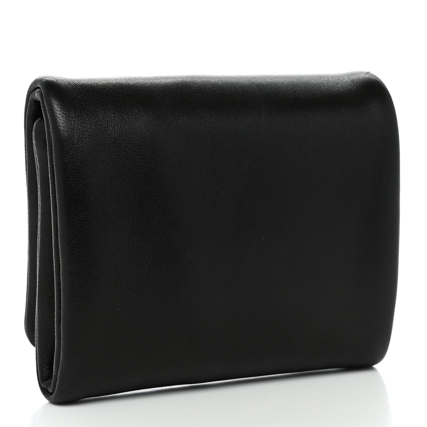 Lambskin Calypso Compact Wallet Black