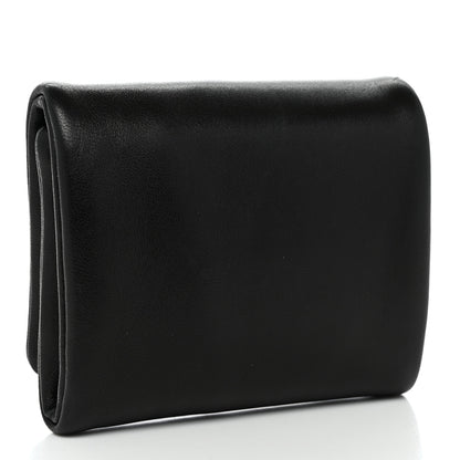 Saint Laurent Lambskin Calypso Compact Wallet Black 3 of 8