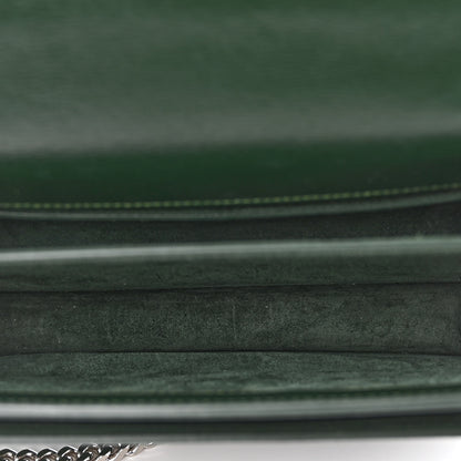 Saint Laurent Calfskin Medium Monogram Sunset Dark Green 4 of 9