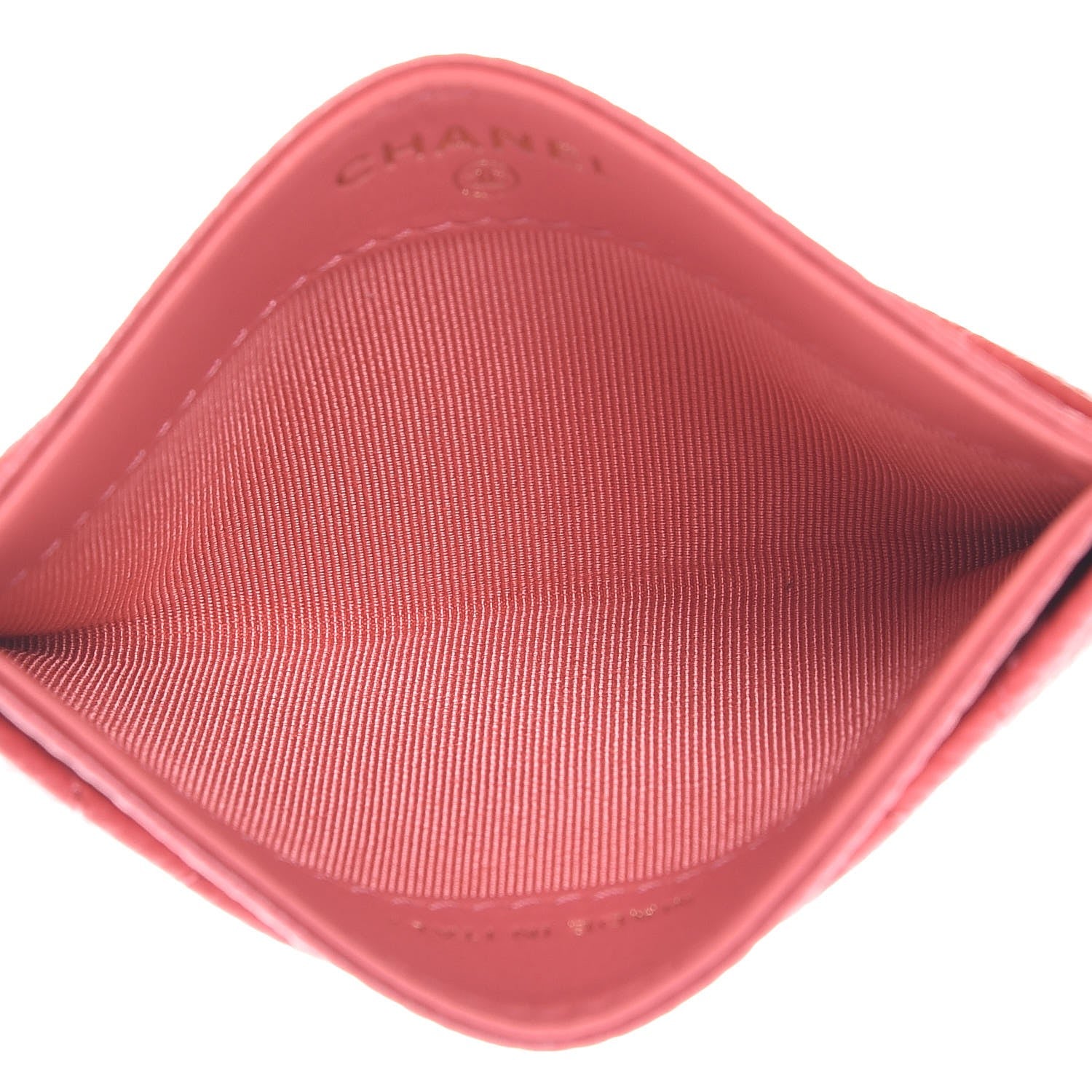 Chanel Metallic Caviar Quilted Card Holder Pink 5 of 9