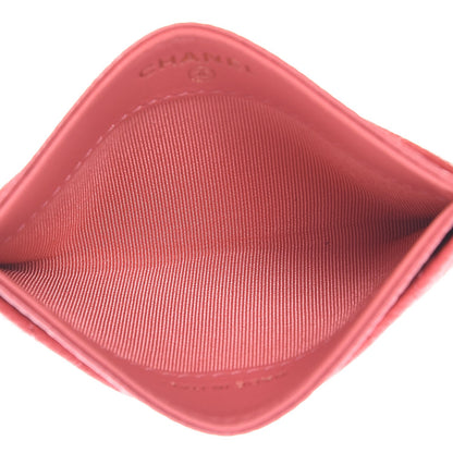 Chanel Metallic Caviar Quilted Card Holder Pink 5 of 9