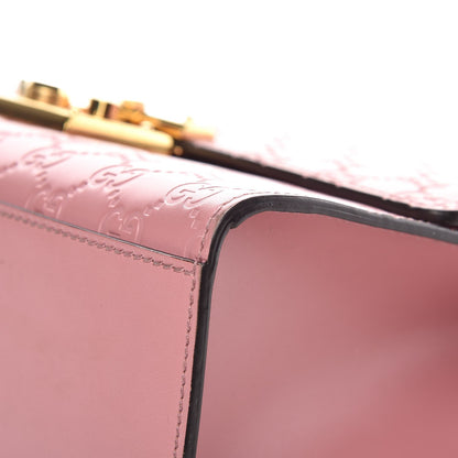 Gucci Guccissima Signature Medium Padlock Shoulder Bag Rose Baby Candy 11 of 12