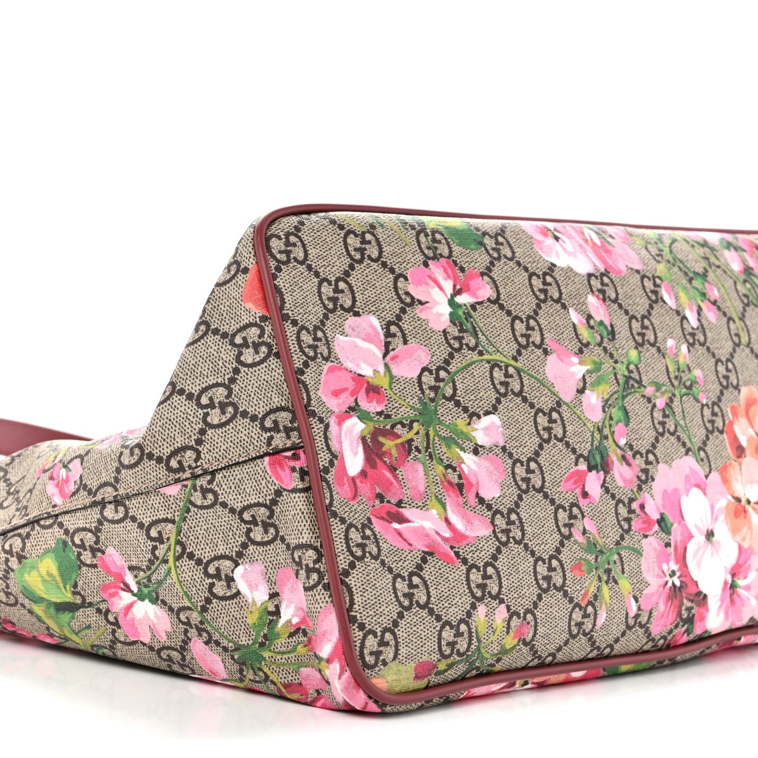 Gucci Soft GG Supreme Monogram Blooms Medium Crossbody Tote Beige Multicolor Dry Rose 9 of 12