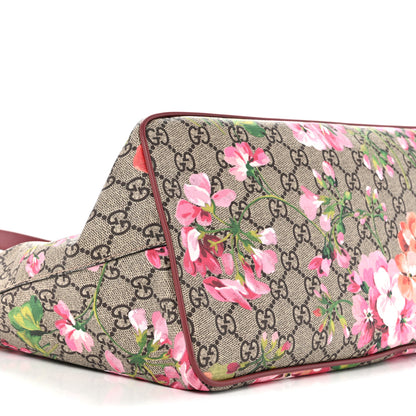 Gucci Soft GG Supreme Monogram Blooms Medium Crossbody Tote Beige Multicolor Dry Rose 9 of 12
